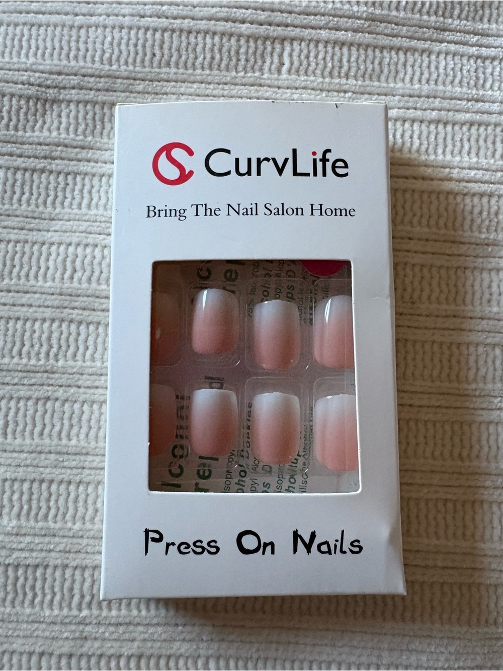Curvlife Pink Ombre Press-On Nails